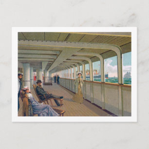 Deck View of the Patricia, Hamburg-America Line Vykort