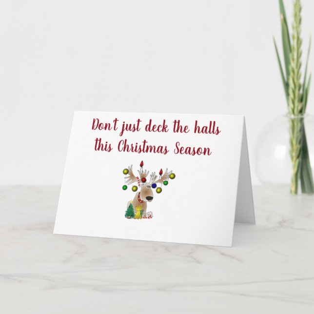 **DECKA SÄLEN OCH DECKA DIG SJÄLV** GLAD JUL KORT (Framsida)