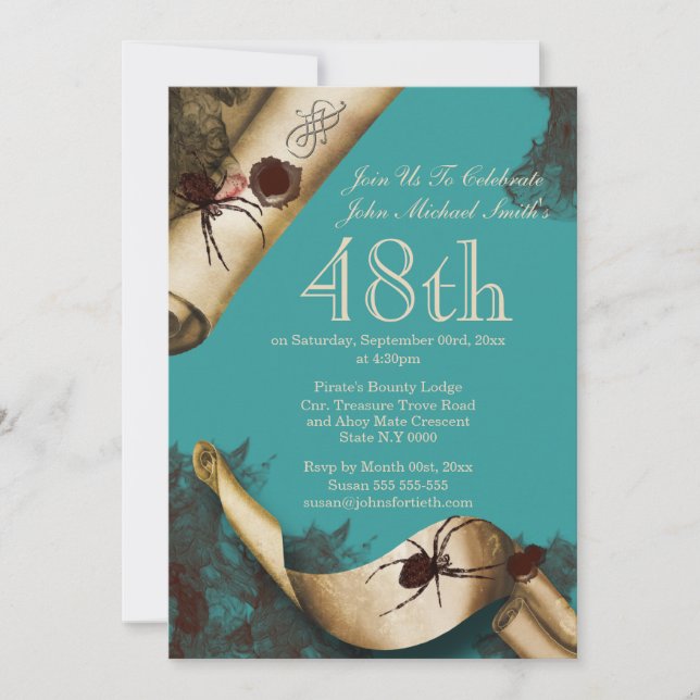 Deckare för blått för mordgåtautredning inbjudningar (Framsida)