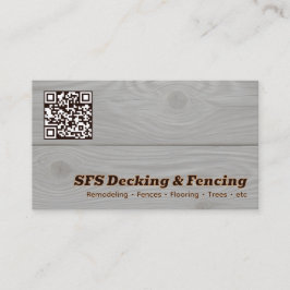 Decking & Fencing Business QR Vcard Visitkort