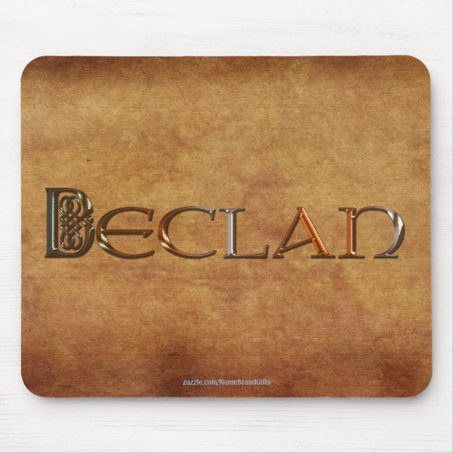 DECLAN Namn-Branded Personlig Gift Mousepad Musmatta (Framsidan)