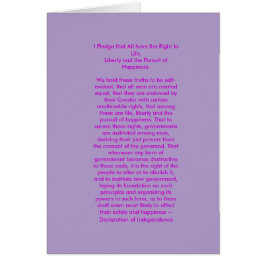 Declaration of Independence jGibney The MUSEUM Zaz Hälsningskort