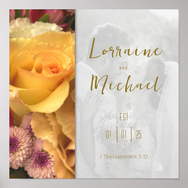 Declaration of Love Yellow Rose Picture Poster (Framsidan)