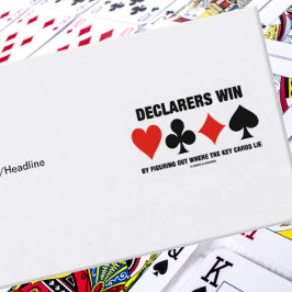Declarersseger, genom att figurera ut var visitkort