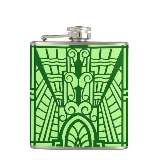 Deco Architectural Mönster, Light Jade Grönt Fickplunta (Framsidan)