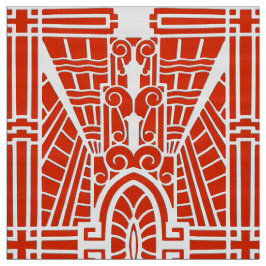Deco Architectural Mönster, Mandarin Orange Tyg