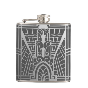 Deco Architectural Mönster, Silver Grått / Gråt Fickplunta
