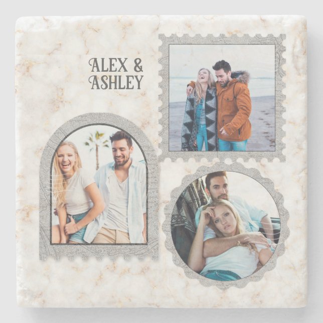 Deco Art Modern Customized Photo Namn Stenunderlägg (Framsidan)