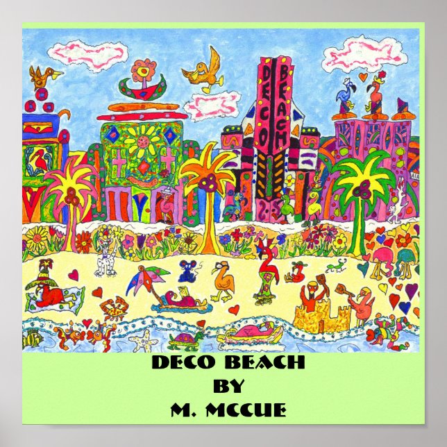 Deco Beach Poster (Framsidan)