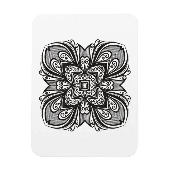 Deco Black Square Inspired Magnet (Vertikal)