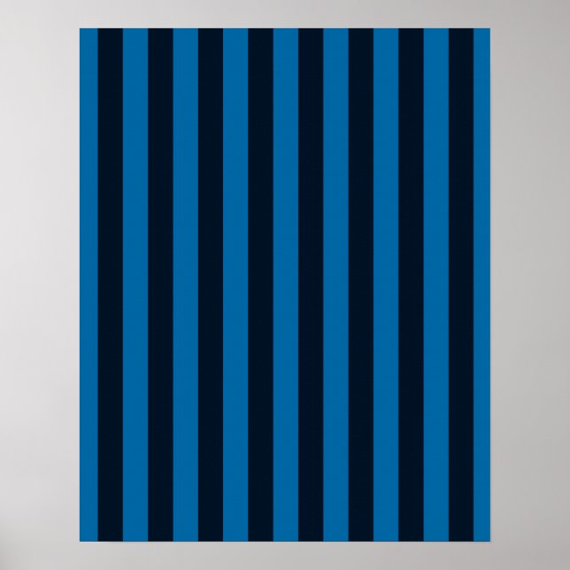 Deco Blue Lodrät Rand Poster (Framsidan)