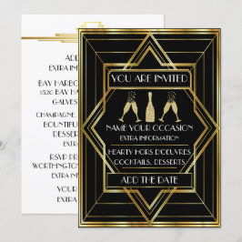 Deco Champagne Firande Inbjudan