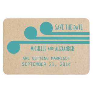 Deco Chic Spara datum magneter, Teal Magnet
