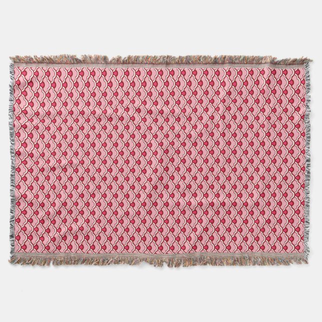 Deco Chinese Scallops, Fuchsia and Ljus rosa Filt (Framsidan)