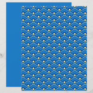 Deco Chinese Scallops, Ocean Blue och Indigo