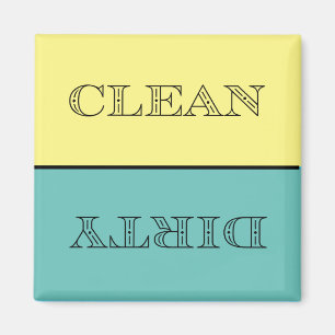 Deco Clean/Dirty Dishwasher Magnet (Gult/kalk)
