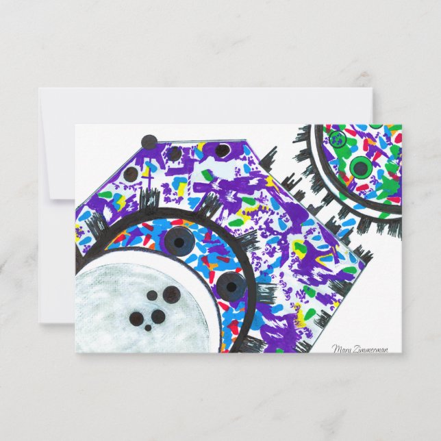 "Deco Cogs"-postkort Kort (Framsida)