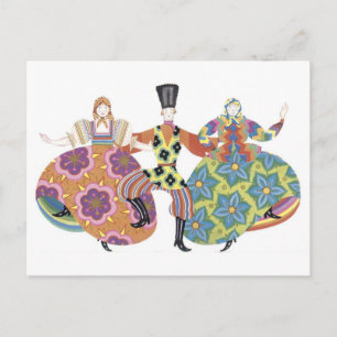 Deco Dancers Vykort