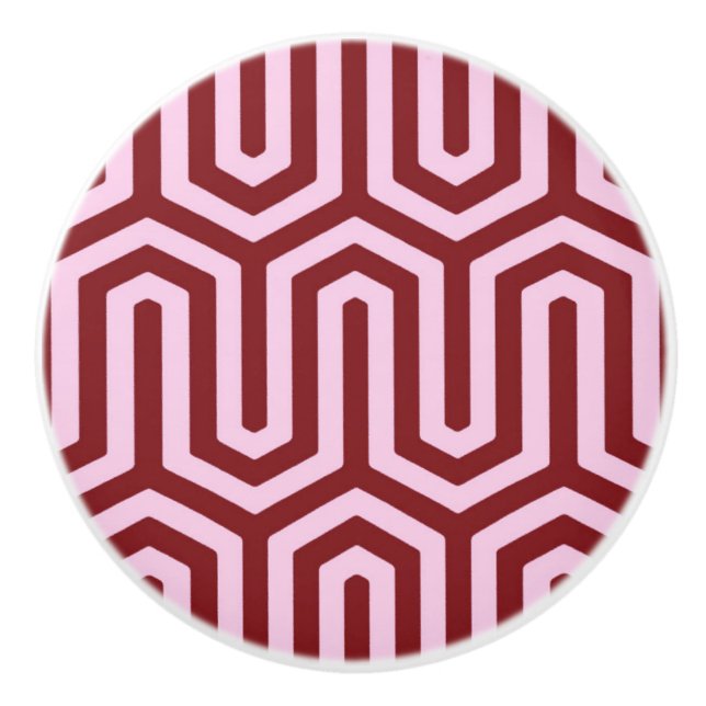 Deco Egyptian motif - burgundy och rosa Knopp (Framsidan)
