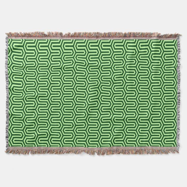 Deco Egyptian motif - grönten gräs Filt (Framsidan)