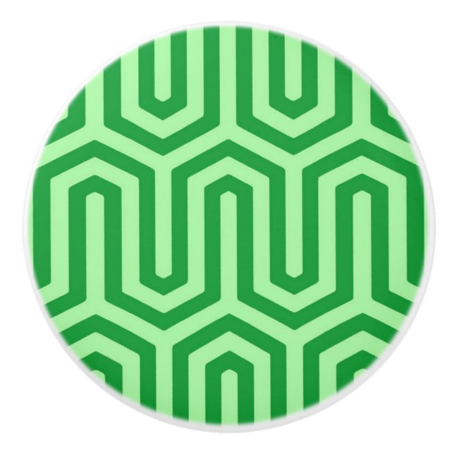 Deco Egyptian Motif - Jade grönt Knopp (Framsidan)