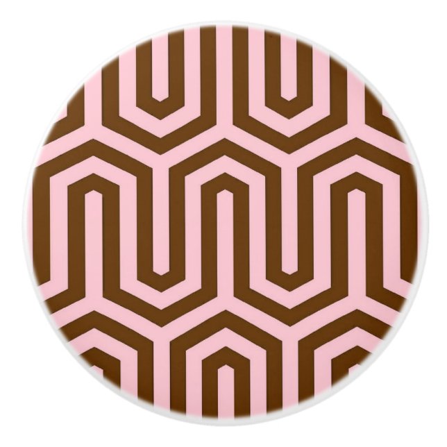 Deco Egyptian Motor - rosa och choklad Knopp (Framsidan)