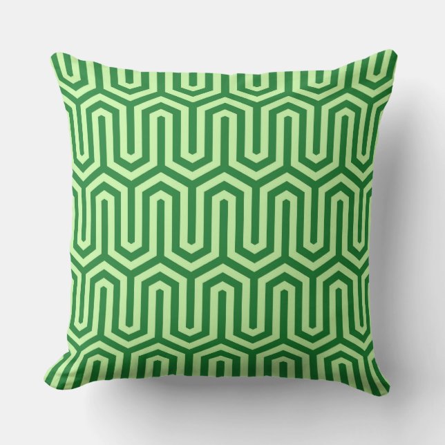 Deco egyptisk motiv - jade grön utomhuskudde (Framsida)