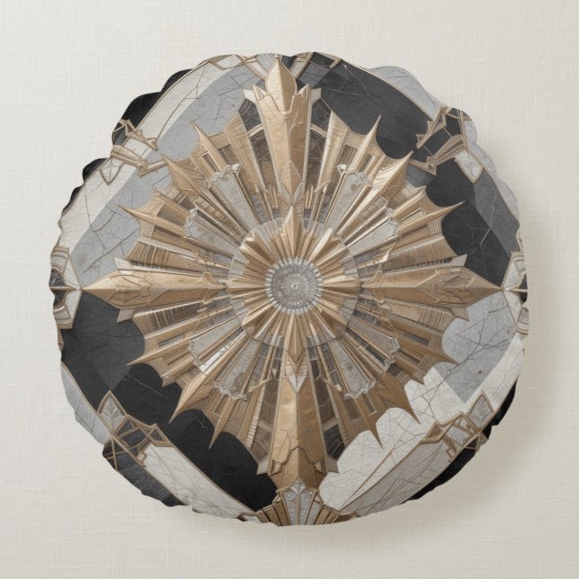 Deco Elegance Rund Kudde (Framsidan)