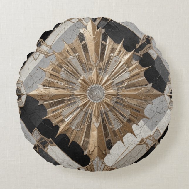 Deco Elegance Rund Kudde (Framsidan)