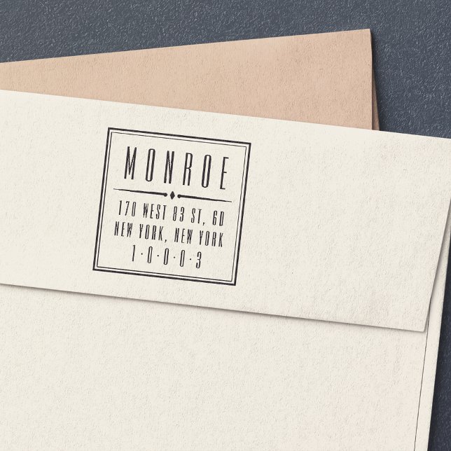 Deco Empire Returadress Frimärke Självfärgande Stämpel (Skapare uppladdad)