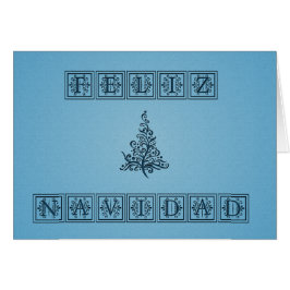 Deco Engraved Navidad Hälsningskort