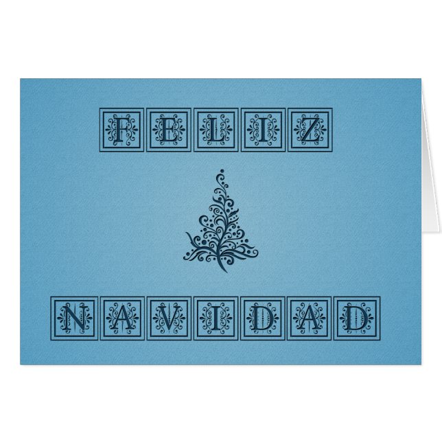 Deco Engraved Navidad Hälsningskort (Framsidan Horizontal)