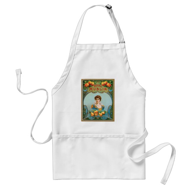 Deco Fabric Label Art Royal Muslin Apron Förkläde (Framsidan)