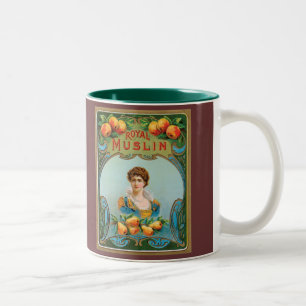 Deco Fabric Label Art Royal Muslin Coffee Mugg