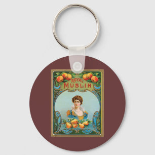 Deco Fabric Label Art Royal Muslin Nyckelring