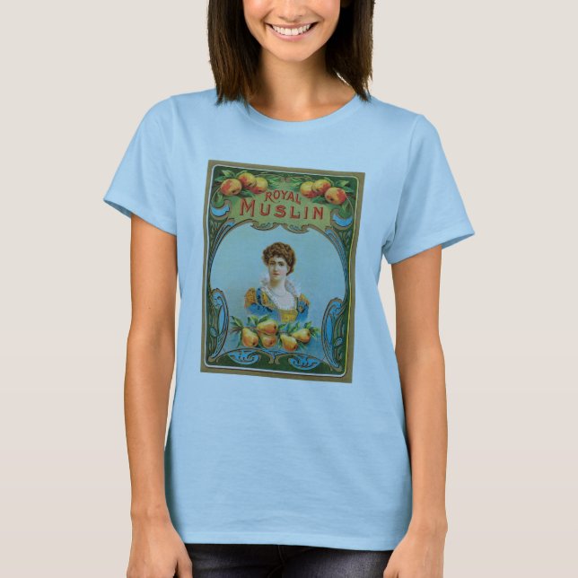 Deco Fabric Label Art Royal Muslin T-shirt (Framsida)