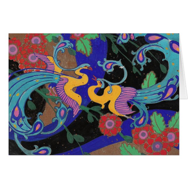 Deco Firebird Hälsningskort (Framsidan Horizontal)