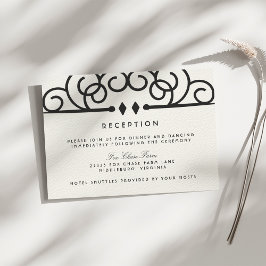 Deco Flourish Wedding Reception Inbjudningar