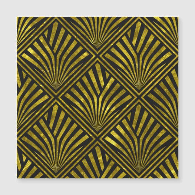 Deco Glam: Guld & Black Mönster (Framsida)