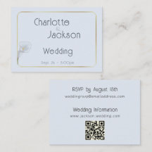 Deco Gold Framed Vintage Lily Pale Blue Wedding 