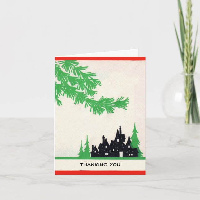 Deco-helgdag tack för hälsningskort kort (Framsida)