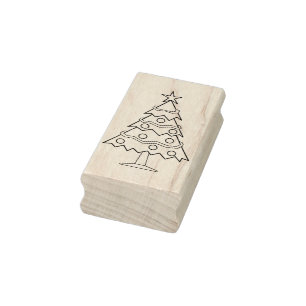 Deco julgran art frimärke stämpel