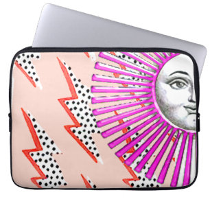 Deco kubistisk geometrisk futuristisk laptop fodral