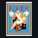 Deco Life Travel Cover- Coles Phillips 12 x 16 Poster<br><div class="desc">Colorful Art Deco Cover by Coles Phillips for Life Travel Number Magazine</div>