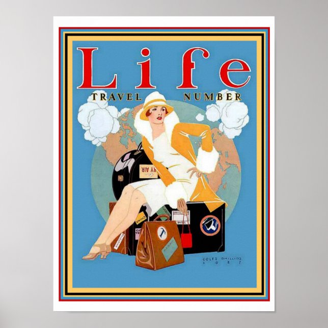 Deco Life Travel Cover- Coles Phillips 12 x 16 Poster (Framsidan)