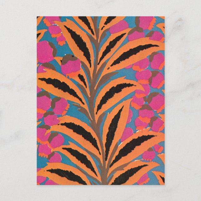 Deco-löv i Orange Vykort (Framsida)