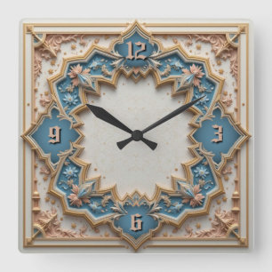 Deco mint fyrkantig klocka