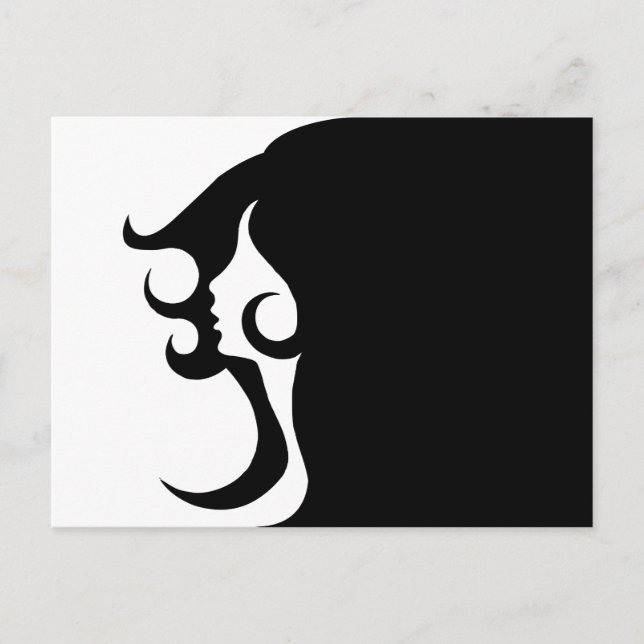 Deco Mod Kvinna Vykort (Framsida)