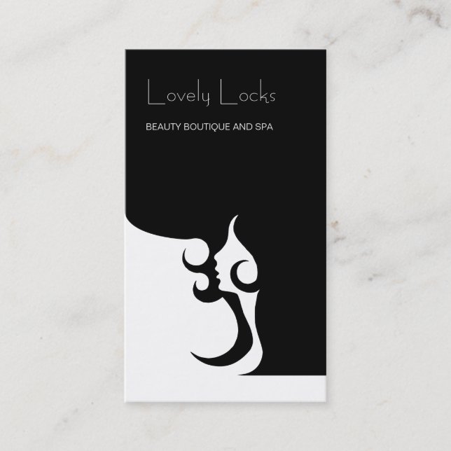 Deco modern hårstylist visitkort (Framsida)