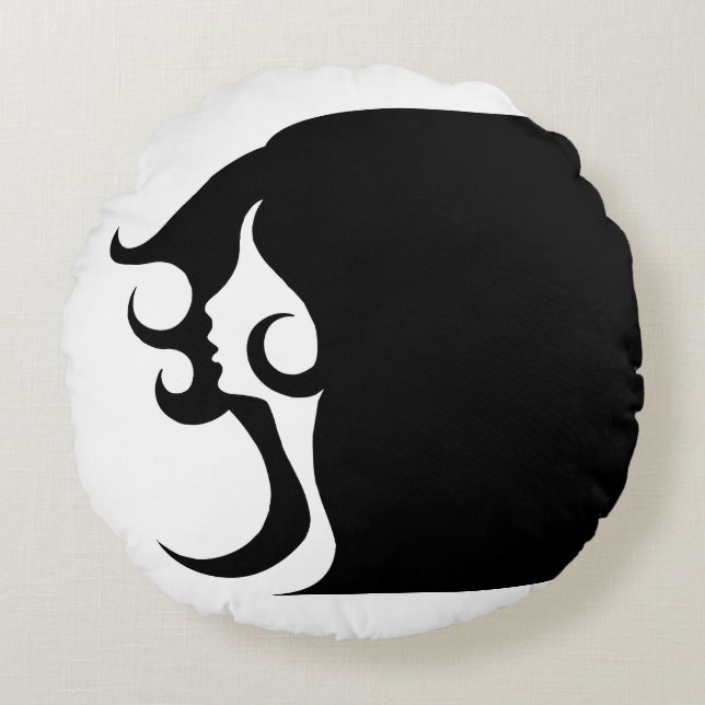 Deco-Modet Voman Round Pillow Rund Kudde (Framsidan)